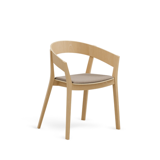 Archer B-4800 Seat Uph Back Wood