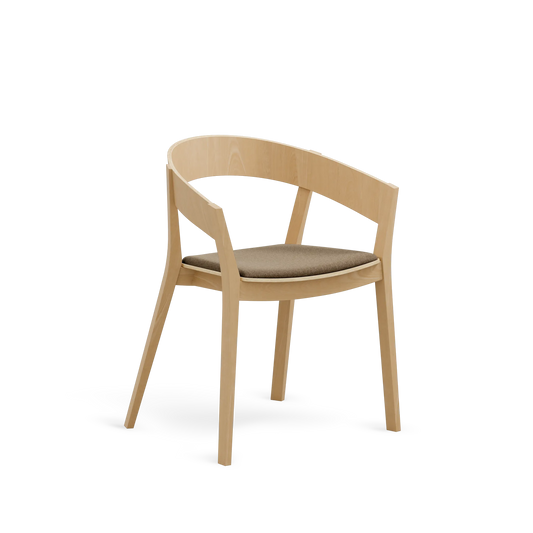 Archer B-4800 Seat Uph Back Wood